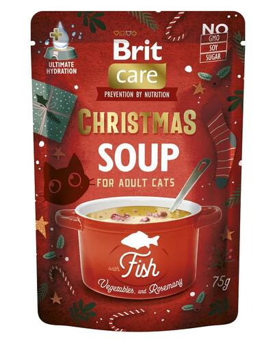 BRIT Care Cat Christmas soup fish 75 g vianočná polievka s lososom pre mačky