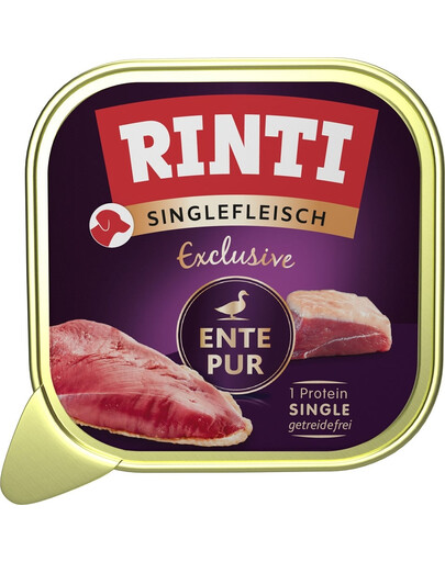 RINTI Singlefleisch Exclusive Duck Pure 150g Monoproteínové krmivo s kačicou