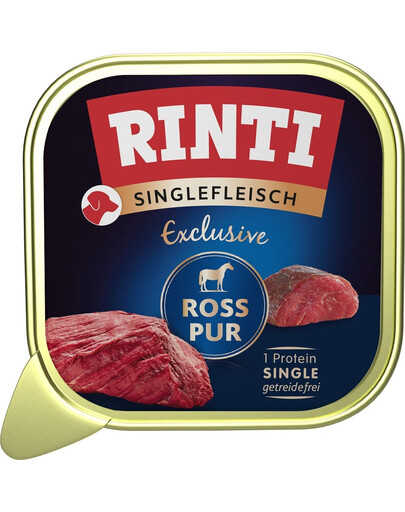 RINTI Singlefleisch Exclusive Horse Pure 150 g  Monoproteínové krmivo s konským mäsom