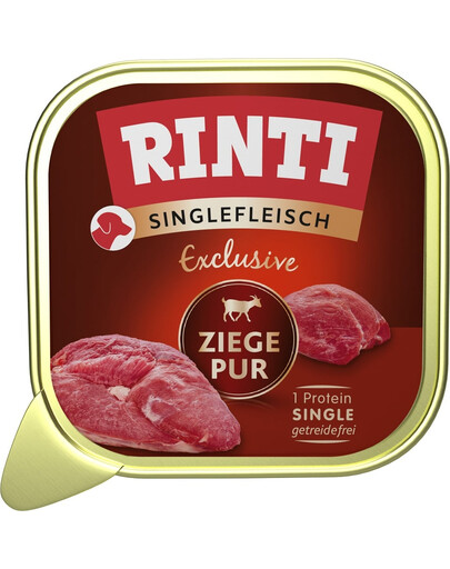 RINTI Singlefleisch Exclusive Goat Pure 150 g Monoproteínové krmivo s kozím mäsom