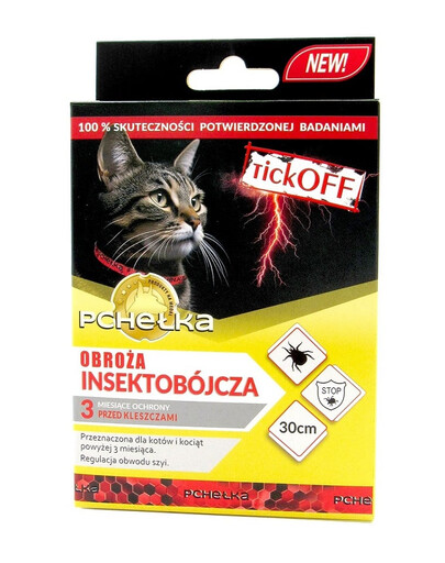 PCHEŁKA TickOff Insekticídny obojok pre mačky 30 cm