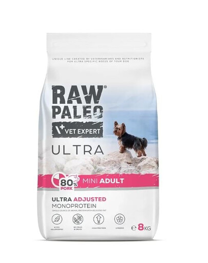 RAW PALEO Ultra Pork Mini Adult pre psov malých plemien bravčové mäso 60 g
