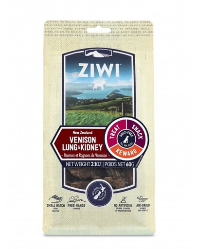 ZIWIPEAK Dog Chews Venison lung & kidney 60 g pľúca a obličky zo zveri