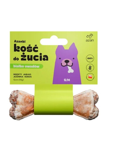 AZANKI Kosť s hmyzom a kokosom pre psov S/M 12cm