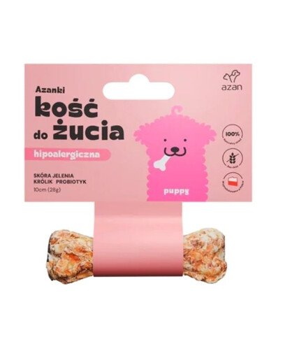 AZANKI Kosť z jelenieho kože pre šteňa Puppy 10cm