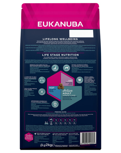 EUKANUBA Active Adult Toy Breed bohatá na čerstvé kuracie 2kg