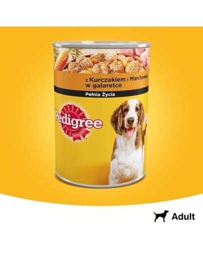 PEDIGREE Konzerva s kuracím a mrkvou v želé 400g