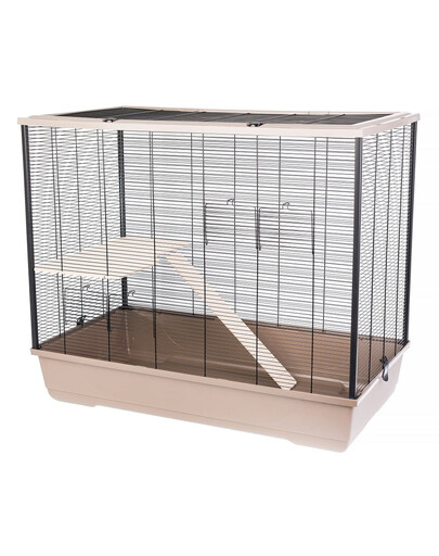 INTERZOO Freddie + Wood Eko Klietka pre hlodavce 100 cm Mocca