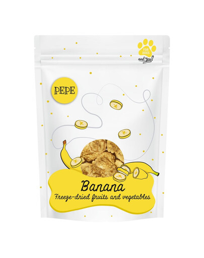 PAKA ZWIERZAKA PEPE 30g Lyofilizované banány pre psa