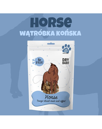 PAKA ZWIERZAKA PEPE Freeze-dried liofilizowane mięso końska wątróbka 60g