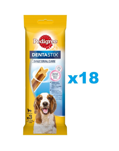 PEDIGREE DentaStix (stredné plemená) zubná maškrta pre psov 54 ks - 18x77g