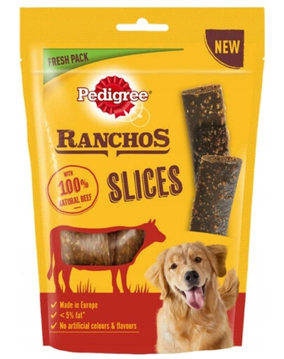 PEDIGREE Ranchos Slices 60g Hovädzia maškrta pre psov