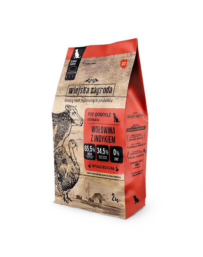 WIEJSKA ZAGRODA Hovädzie s morčacím 2 kg