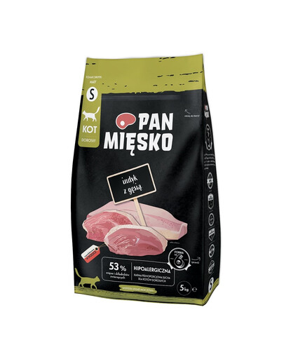 PAN MIĘSKO Morčacie a husacie chipsy pre mačky S 5 kg