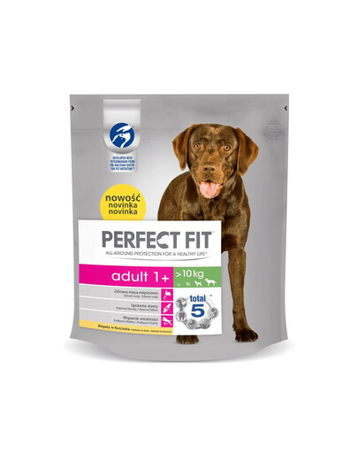 PERFECT FIT Adult (1 rok) pre stredné a veľké rasy - Bohaté na kuracie mäso 5 x 825g