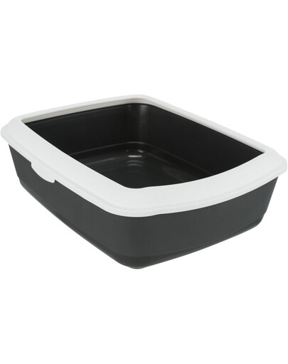 TRIXIE Classic tmavošedo/biely box na  podstielku pre mačky 37x15x47 cm