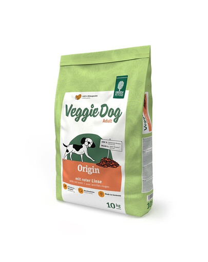GREEN PETFOOD VeggieDog Origin s červenou šošovicou 10 kg
