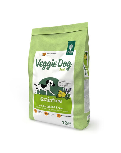 GREEN PETFOOD VeggieDog Grainfree so zemiakmi a hráškom 10 kg