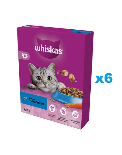 WHISKAS Adult 6x300g krmivo pre dospelé mačky s lahodným tuniakom