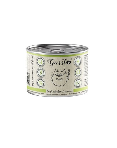 GUSSTO Cat Fresh Chicken Prawns mokré krmivo pre mačky kuracie mäso s krevetami 200 g