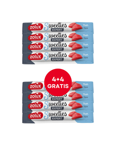 ZOLUX Krémová mačacia pochúťka  SWEETIES s tuniakom 8 x 14g (4+4 GRATIS)