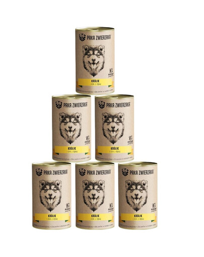 PAKA ZWIERZAKA králik, diviak a tekvica 6x400 g