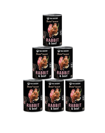 PAKA ZWIERZAKA Seventh Heaven  6x400 g S králikom a hovädzinou
