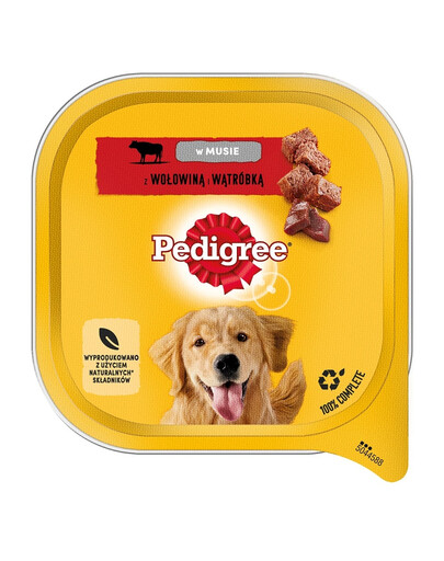 PEDIGREE Adult 300 g Vlhké krmivo pre psov s hovädzím mäsom a pečeňou v pene