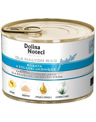 DOLINA NOTECI Premium Junior malé rasy jahňacie žalúdky 185g
