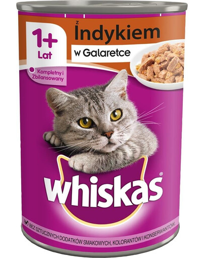 WHISKAS Teľacie mäso v želé v konzerve 400g