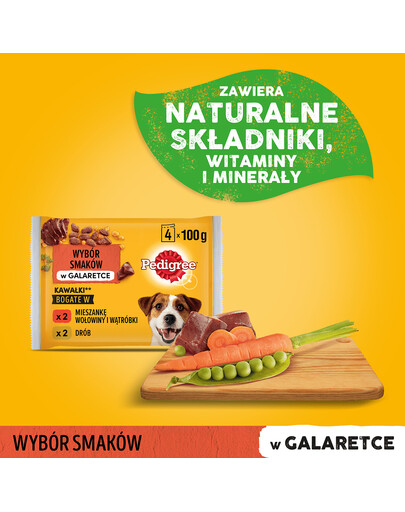 PEDIGREE hovädzie a hydina 4 x 0.1 kg