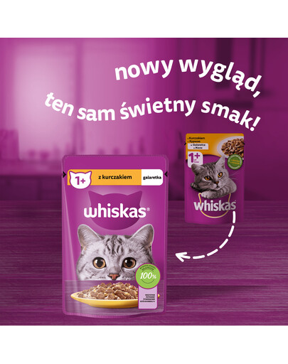 WHISKAS Adult 85g vrecúško krmiva pre dospelé mačky v želé s kuracím mäsom