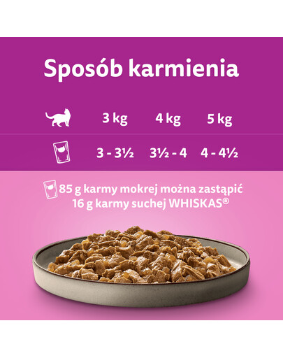 WHISKAS Pure Delight Hydinové pochúťky s kuracím, morčacím, hydinovým a kačacím v želé 12x85g