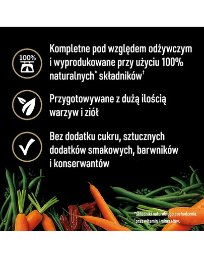 CESAR 400g - hovädzie mäso, zdobené mrkvou, fazuľou a bylinkami