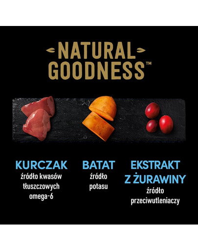 CESAR 400g - kuracie mäso, zdobené sladkými zemiakmi, hráškom a brusnicami