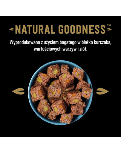 CESAR 400g - kuracie mäso, zdobené sladkými zemiakmi, hráškom a brusnicami