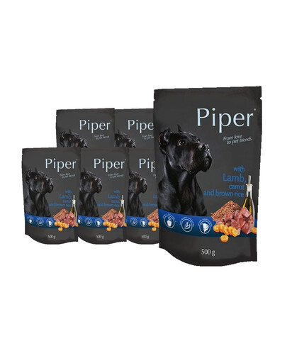 DOLINA NOTECI PIPER s jahňacinou, mrkvou a hnedou ryžou 10x500 g