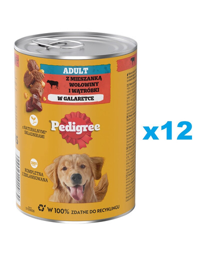 PEDIGREE Adult  12x400g - krmivo pre psov s hovädzím mäsom v želé