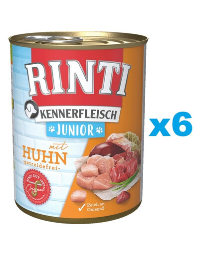 RINTI Kennerfleish Junior Chicken 6x800 g