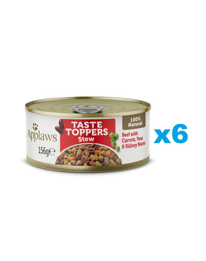 APPLAWS Taste Toppers Guláš s hovädzím mäsom, mrkvou a hráškom 6x156 g