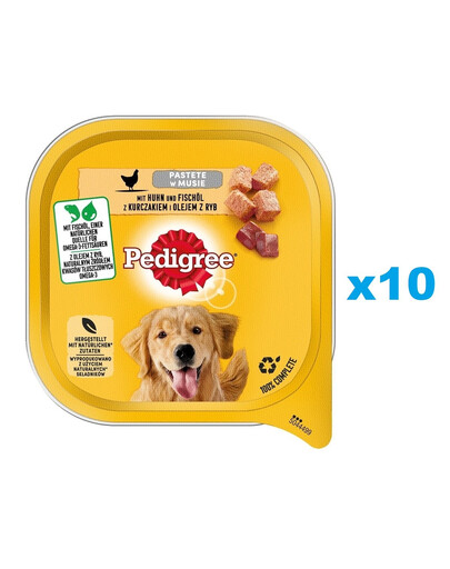 PEDIGREE Adult 10x300 g vlhké krmivo pre psov s kuracím mäsom a rybím olejom