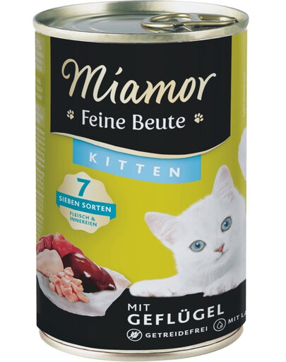 MIAMOR Feine Beute Kitten Poultry s hydinou pre mačiatka 12x400g