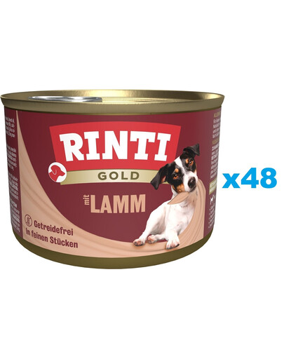 RINTI Gold Lamb Mini Jagnięcina dla psów ras małych 48x185 g