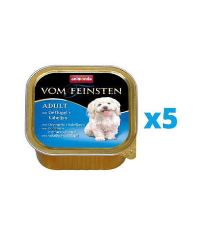 ANIMONDA Vom Feinsten Mare z drobiem i dorszem atlantyckim 5 x 150 g