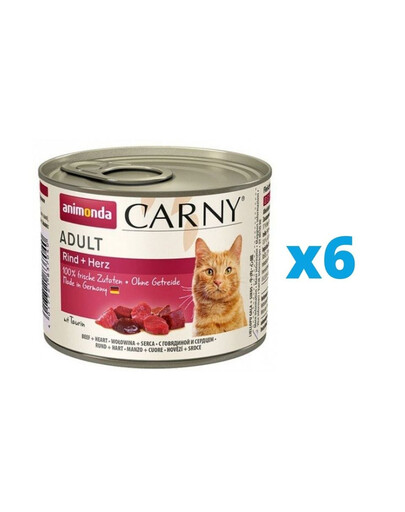 ANIMONDA Carny Adult karma dla kota puszka 6 x 200g