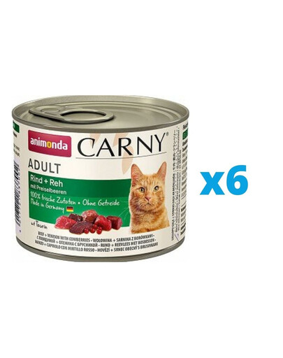 ANIMONDA Carny Adult karma dla kota puszka 6 x 200g