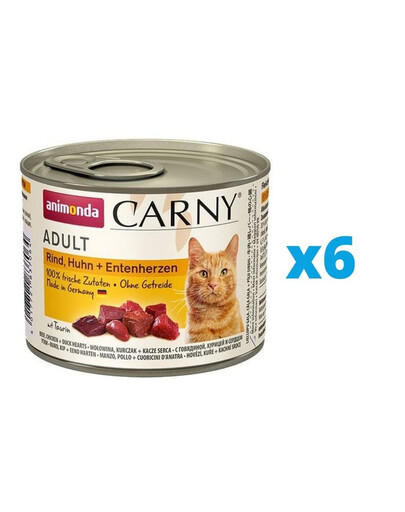 ANIMONDA Carny Adult karma dla kota puszka 6 x 200g
