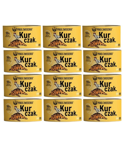PAKA ZWIERZAKA Kuracie mokré krmivo pre mačky 12x200 g
