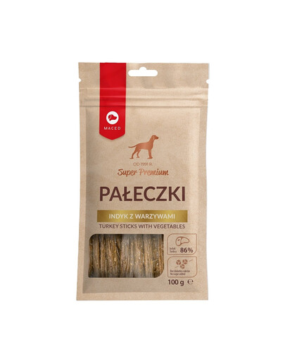 MACED Super Premium Tyčinky z morčacieho mäsa so zeleninou 100 g