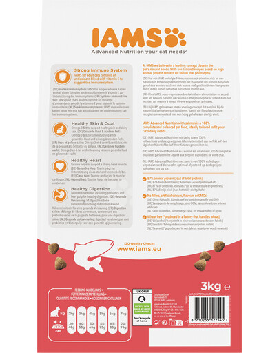 IAMS Cat Adult All Breeds Salmon 3 kg
